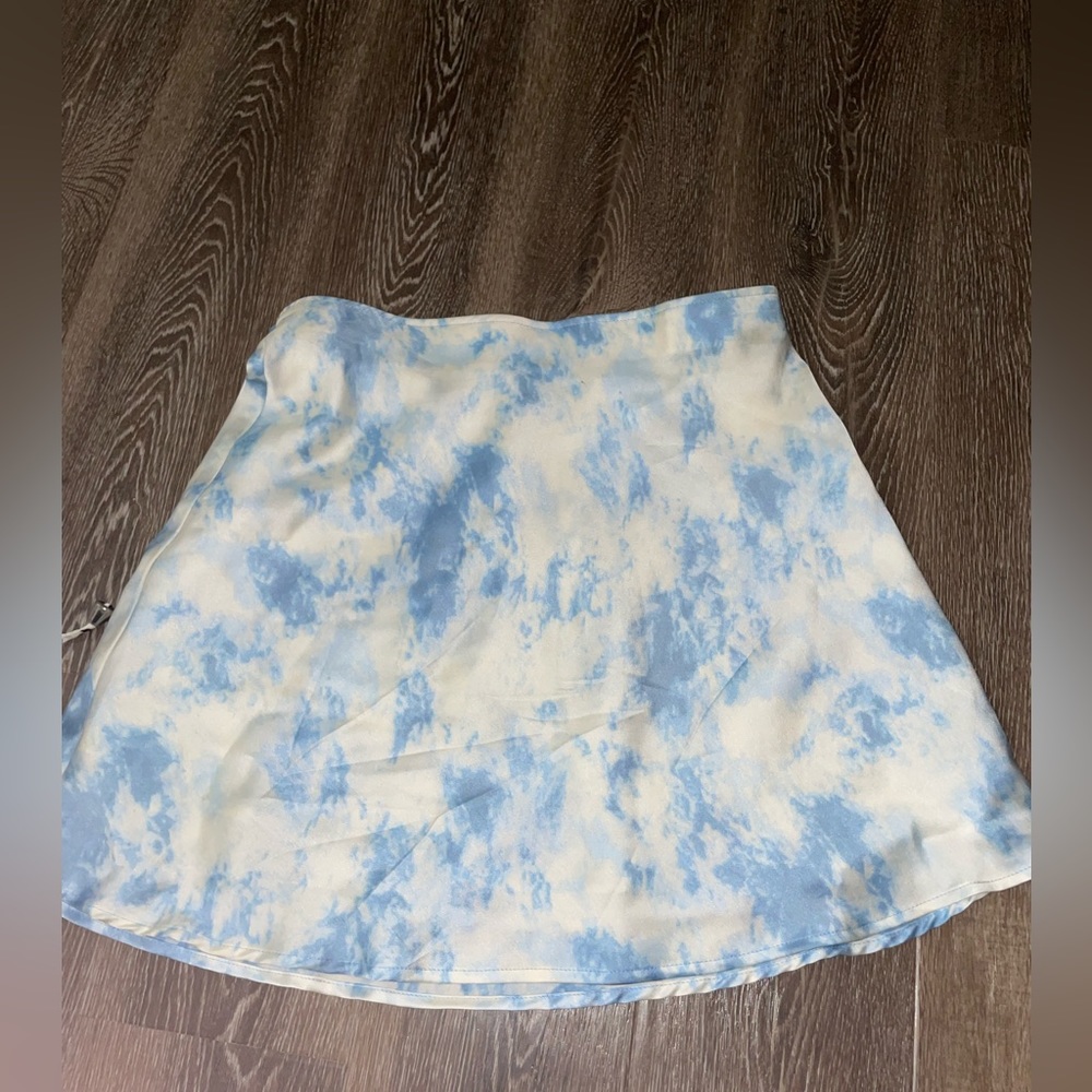 Tie dye silk skirt
